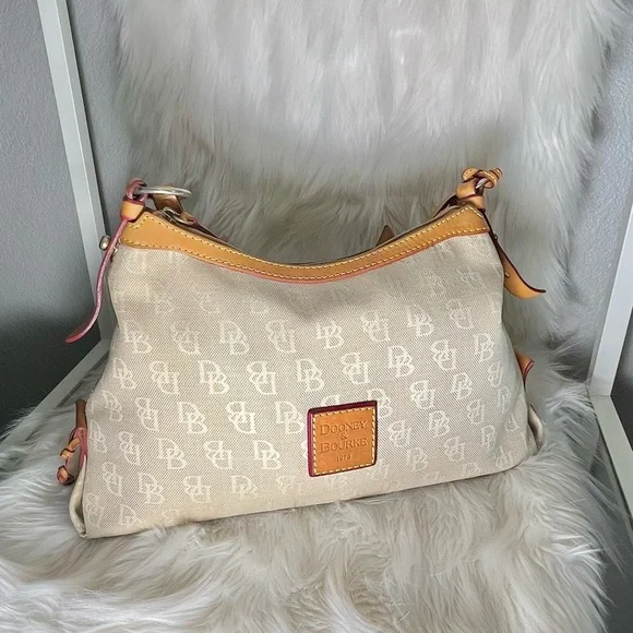 Dooney & Bourke Tan and Brown Shoulder Bag - Picture 7 of 12